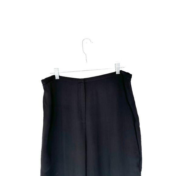 Eileen‎ Fisher Pants Plus Black Silk Lagenlook Chiffon Straight Leg Size 1X - Picture 3 of 11